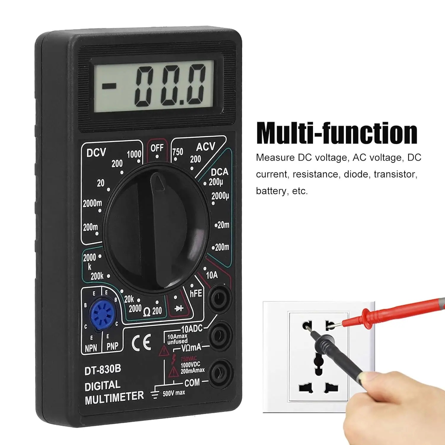 디지털 멀티미터 다기능 테스터 DT830B 전기 볼트미 - Analog Meter Gauge 리뷰 및 가격