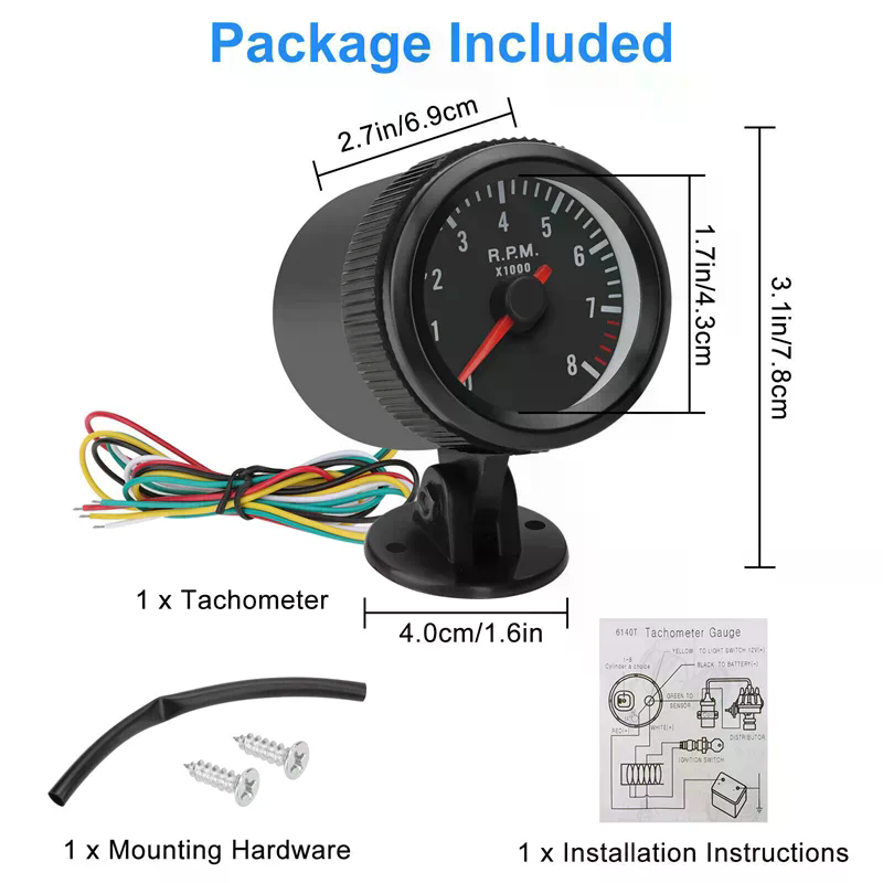 2인치 52mm 자동차 미터 타코미터 RPM 게이지 0 - Analog Meter Gauge 리뷰 및 가격
