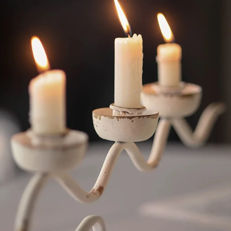 빈티지 웨이브 디자인 3개 캔들 홀더, 흰색, 검정색, - Collectible Vintage Matches 리뷰 및 가격
