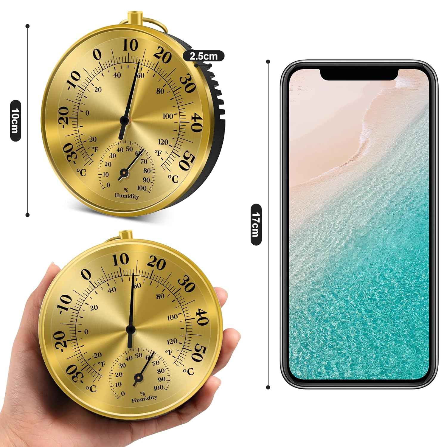 10CM 벽 온도계 습도계 홈 가든 창고에 대한 장식  - Analog Meter Gauge 리뷰 및 가격