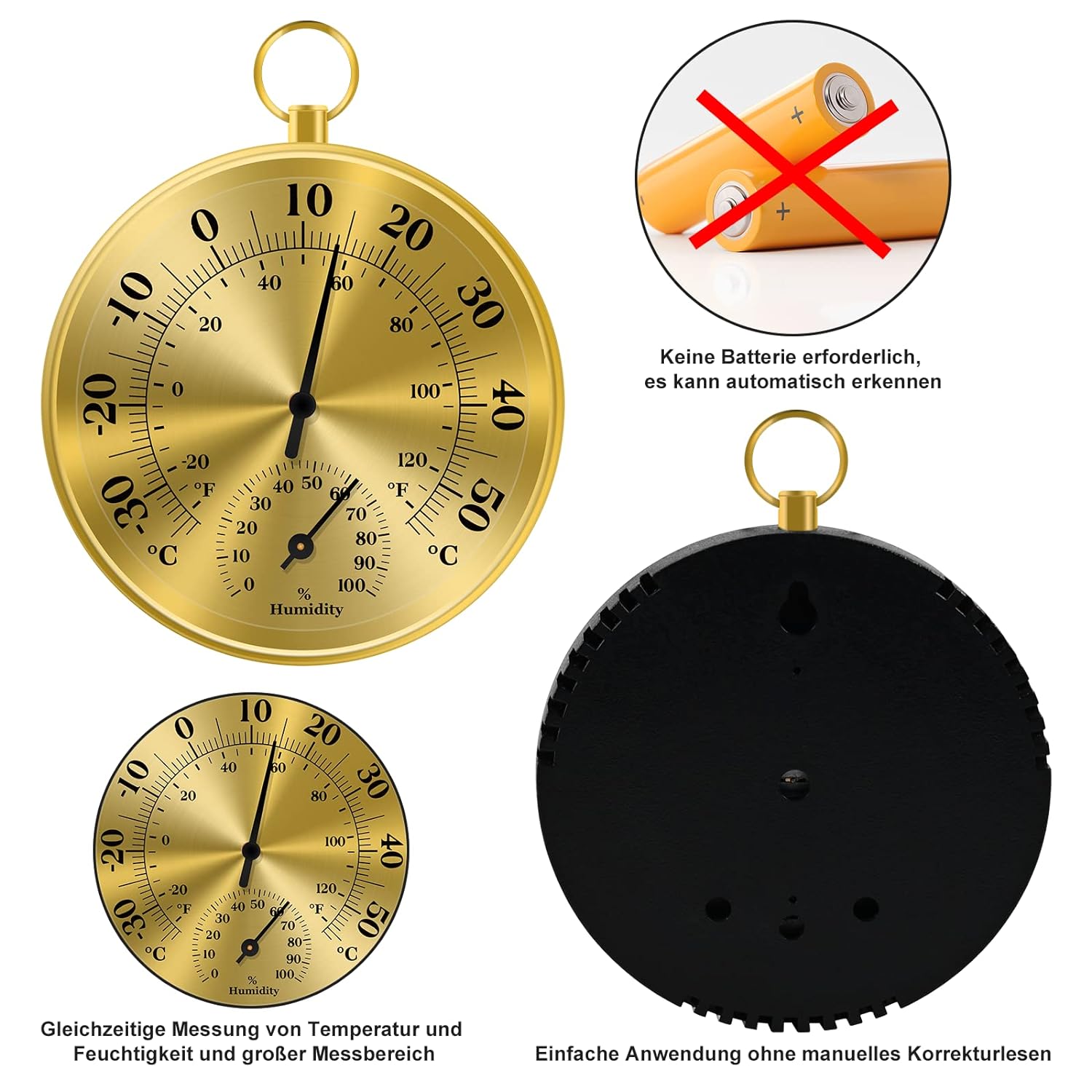 10CM 벽 온도계 습도계 홈 가든 창고에 대한 장식  - Analog Meter Gauge 리뷰 및 가격