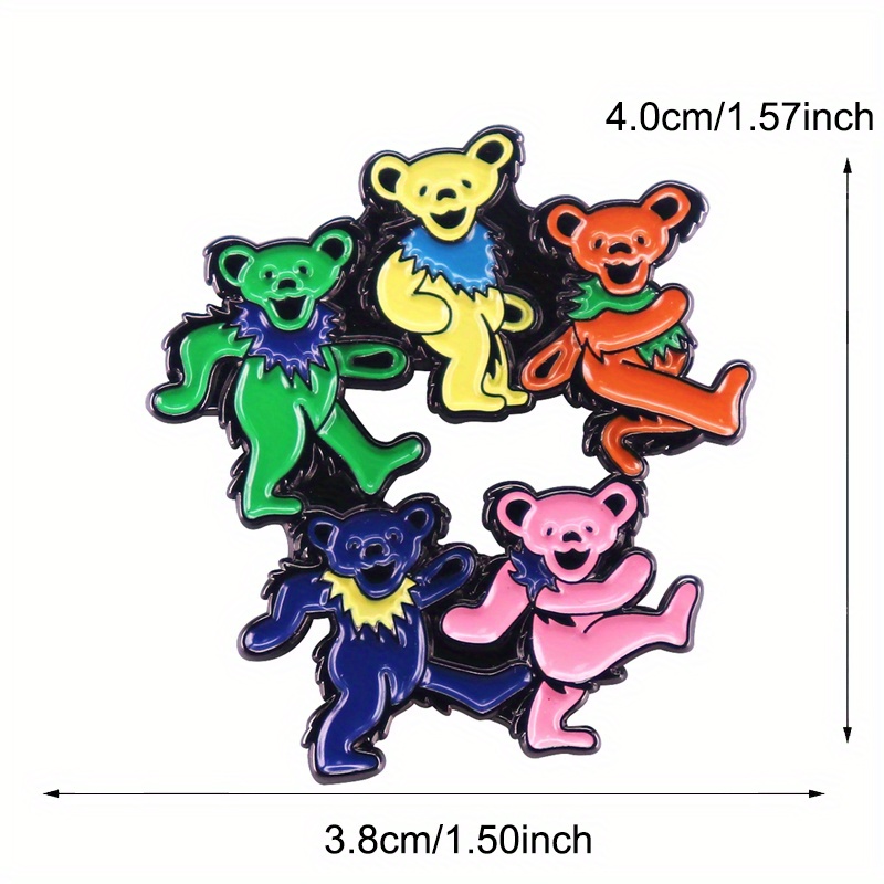 춤추는 곰 에나멜 핀 록 밴드 영감 브로치 음악 앨범  - Vintage Collectible Bears 리뷰 및 가격