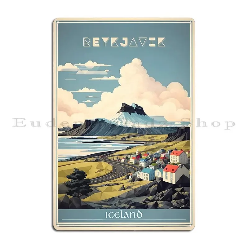 레이캬비크 S 빈티지 뷰티 레트로 포스터 컬렉션 금속  - Vintage Collectible Posters 리뷰 및 가격