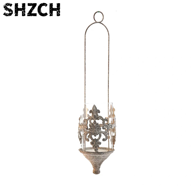 빈티지 걸이형 캔들 홀더, 유리 삽입형 앤틱 화이트 철 - Collectible Vintage Matches 리뷰 및 가격