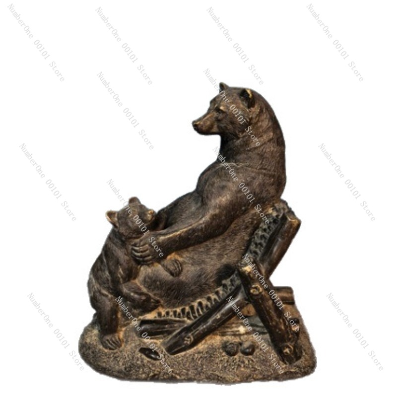 앤틱 청동 곰 장식품 빈티지 공예 장식품 옛날 스타일  - Vintage Collectible Bears 리뷰 및 가격