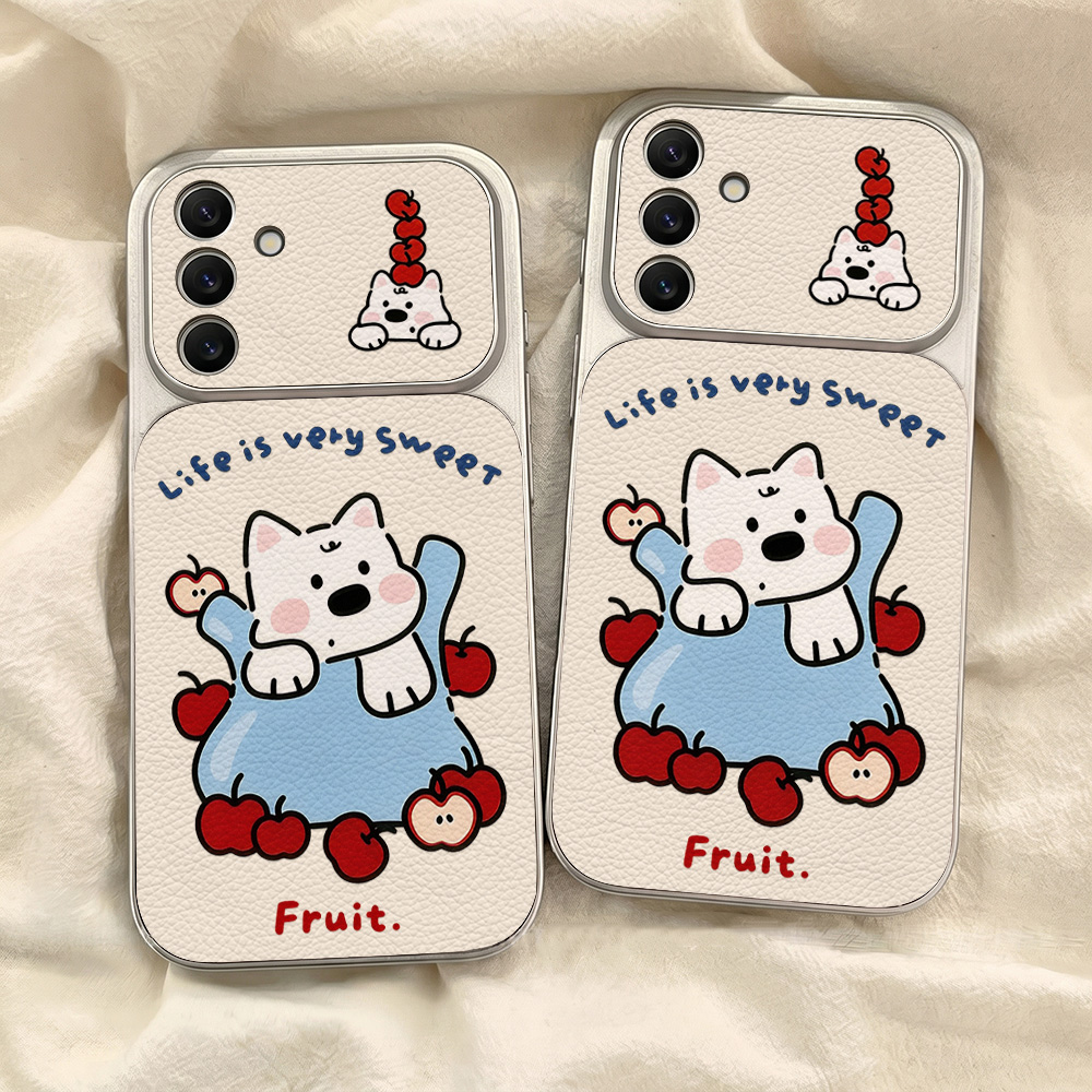 귀여운 만화 강아지 끈 달린 폰 케이스 삼성 A36 A - Camera Leather Case 리뷰 및 가격