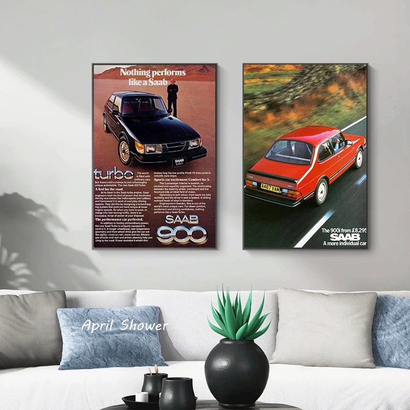 클래식 빈티지 사브 900 터보 자동차 패션 포스터 캔 - Vintage Collectible Posters 리뷰 및 가격