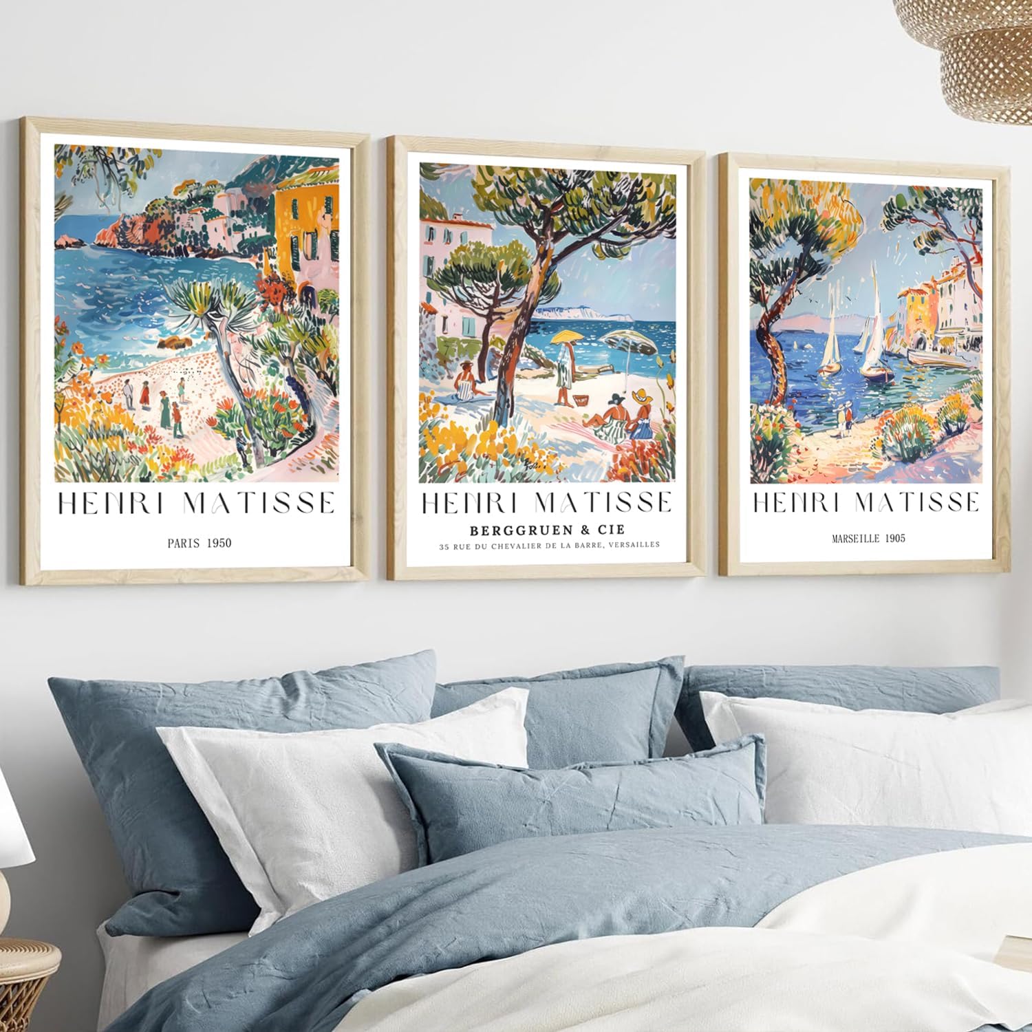 3개/세트 빈티지 해변 여행 벽 예술 컬렉션 3 헨리  - Vintage Collectible Posters 리뷰 및 가격